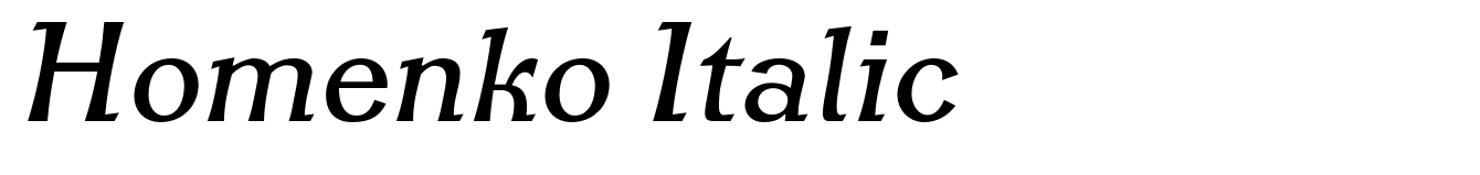 Homenko Italic